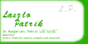 laszlo patrik business card